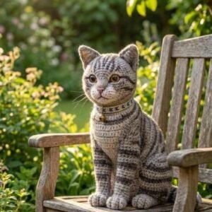 Realistic Tabby Cat Crochet Pattern, Amigurumi Kitten PDF Tutorial