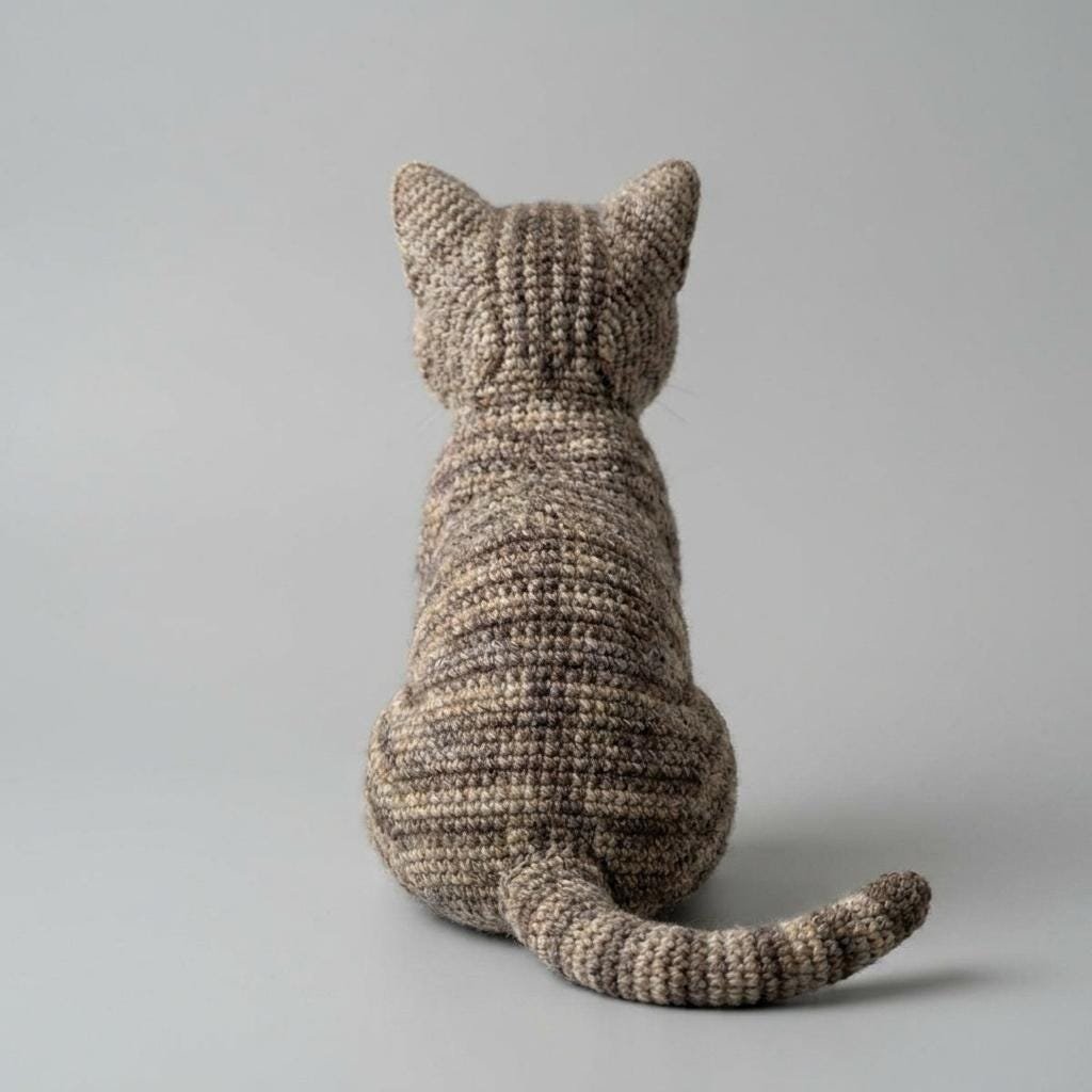 Realistic Tabby Kitten Crochet Pattern PDF, Amigurumi Cat Plush Tutorial (Digital Download)