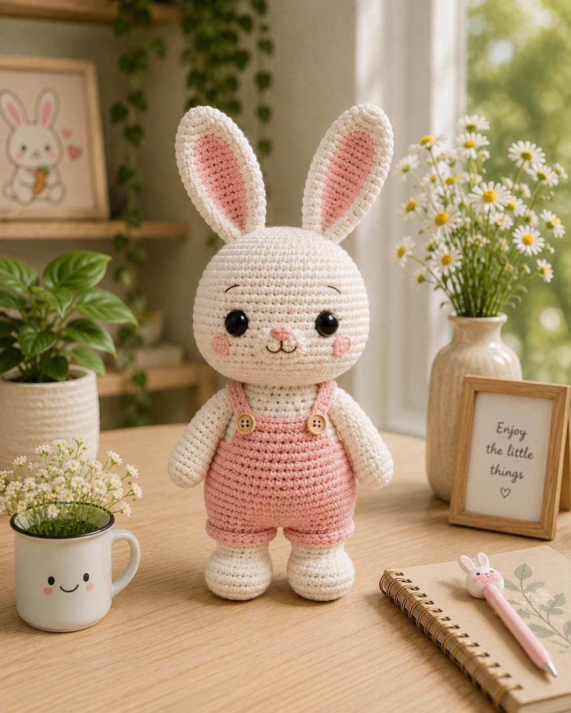 Spring Bunny crochet Pattern pdf guide