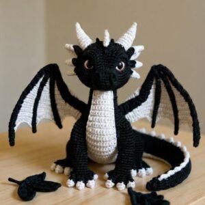 The Azure Amigurumi Dragon | Beginner Friendly PDF Guide (English + French + You're Desire Language)