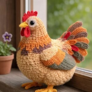 The Crocheted Hen of the Windowsill | Beginner Friendly PDF Guide