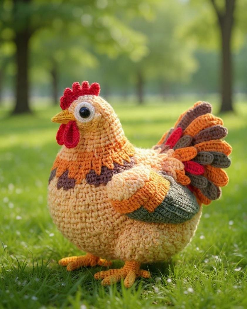 The Crocheted Hen of the Windowsill | Beginner Friendly PDF Guide