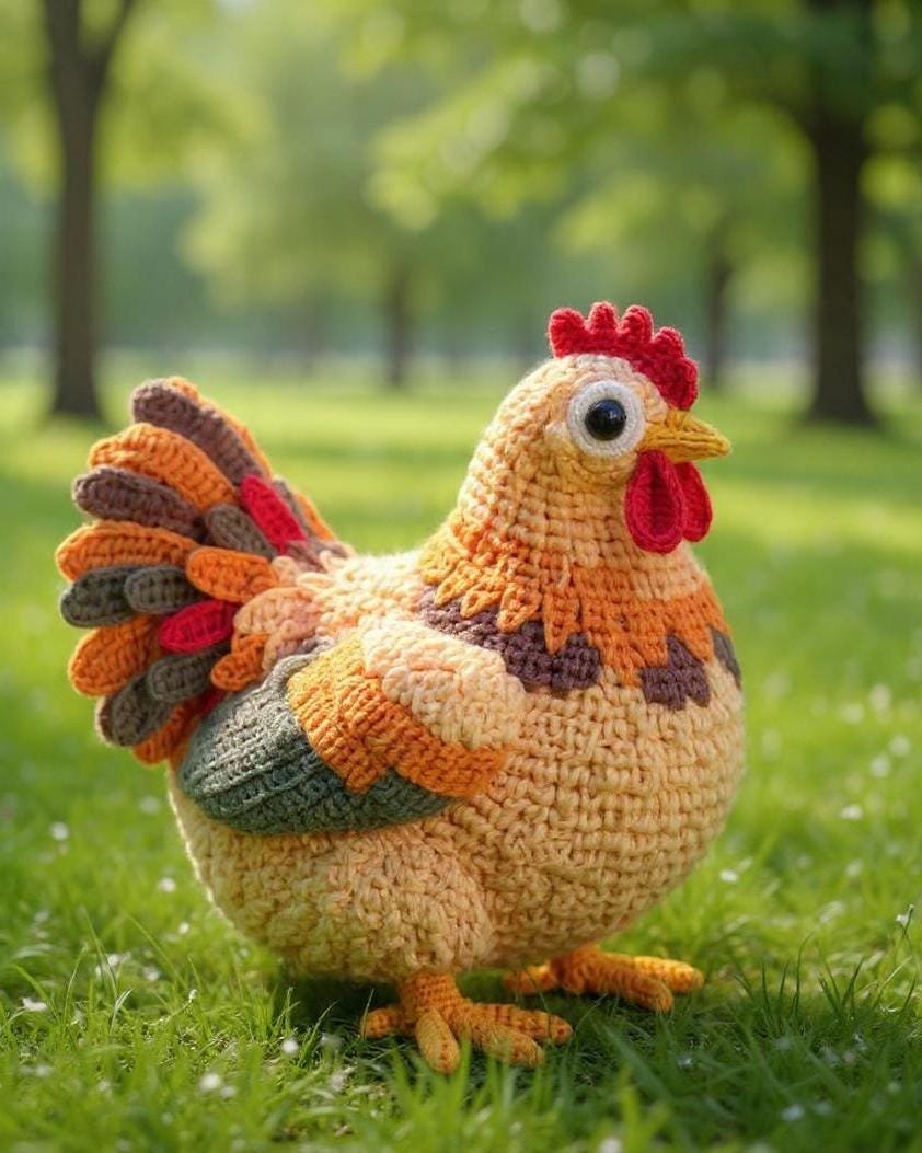 The Crocheted Hen of the Windowsill | Beginner Friendly PDF Guide