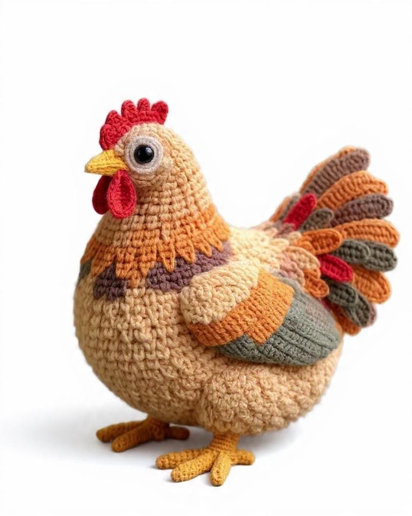 The Crocheted Hen of the Windowsill | Beginner Friendly PDF Guide