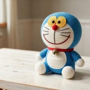 The Earless robotic Cat: Realistic Doraemon Amigurumi Crochet Pattern PDF Guide