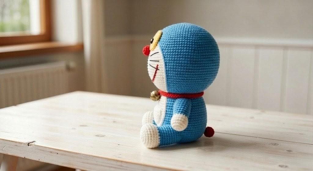 The Earless robotic Cat: Realistic Doraemon Amigurumi Crochet Pattern PDF Guide
