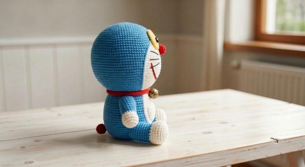 The Earless robotic Cat: Realistic Doraemon Amigurumi Crochet Pattern PDF Guide