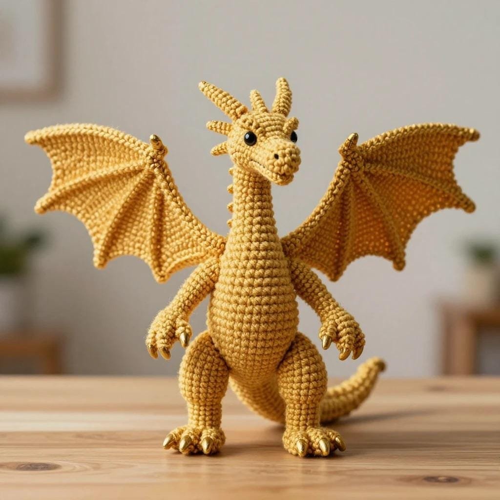 The Gilded Wyrm Crochet Dragon PDF Guide