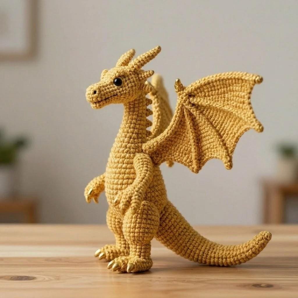 The Gilded Wyrm Crochet Dragon PDF Guide