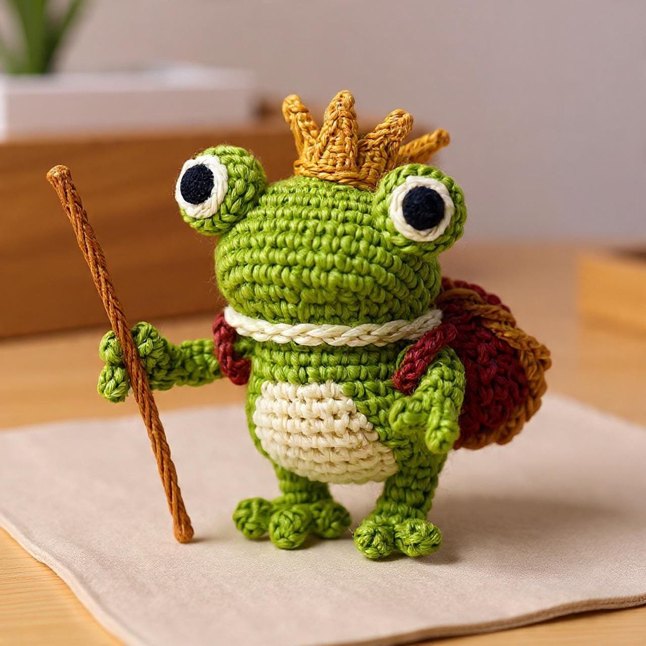 The Sovereign Crocheted Frog King| Amigurumi Frog Crochet | Beginner Friendly PDF Guide