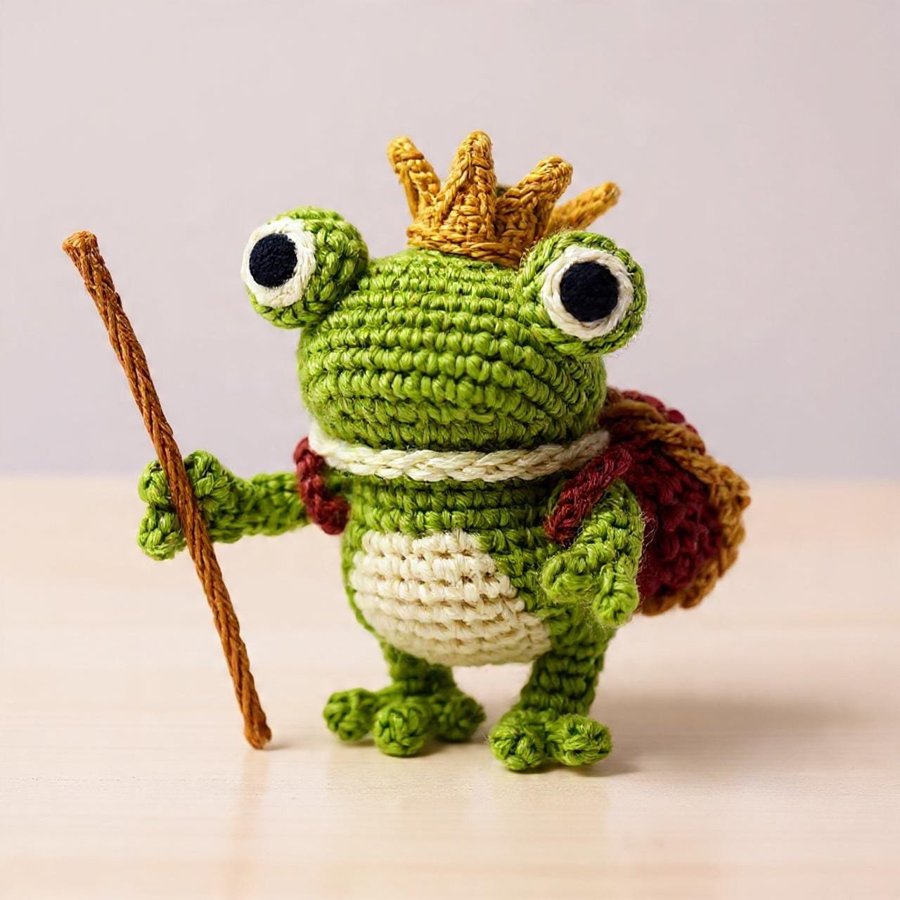 The Sovereign Crocheted Frog King| Amigurumi Frog Crochet | Beginner Friendly PDF Guide