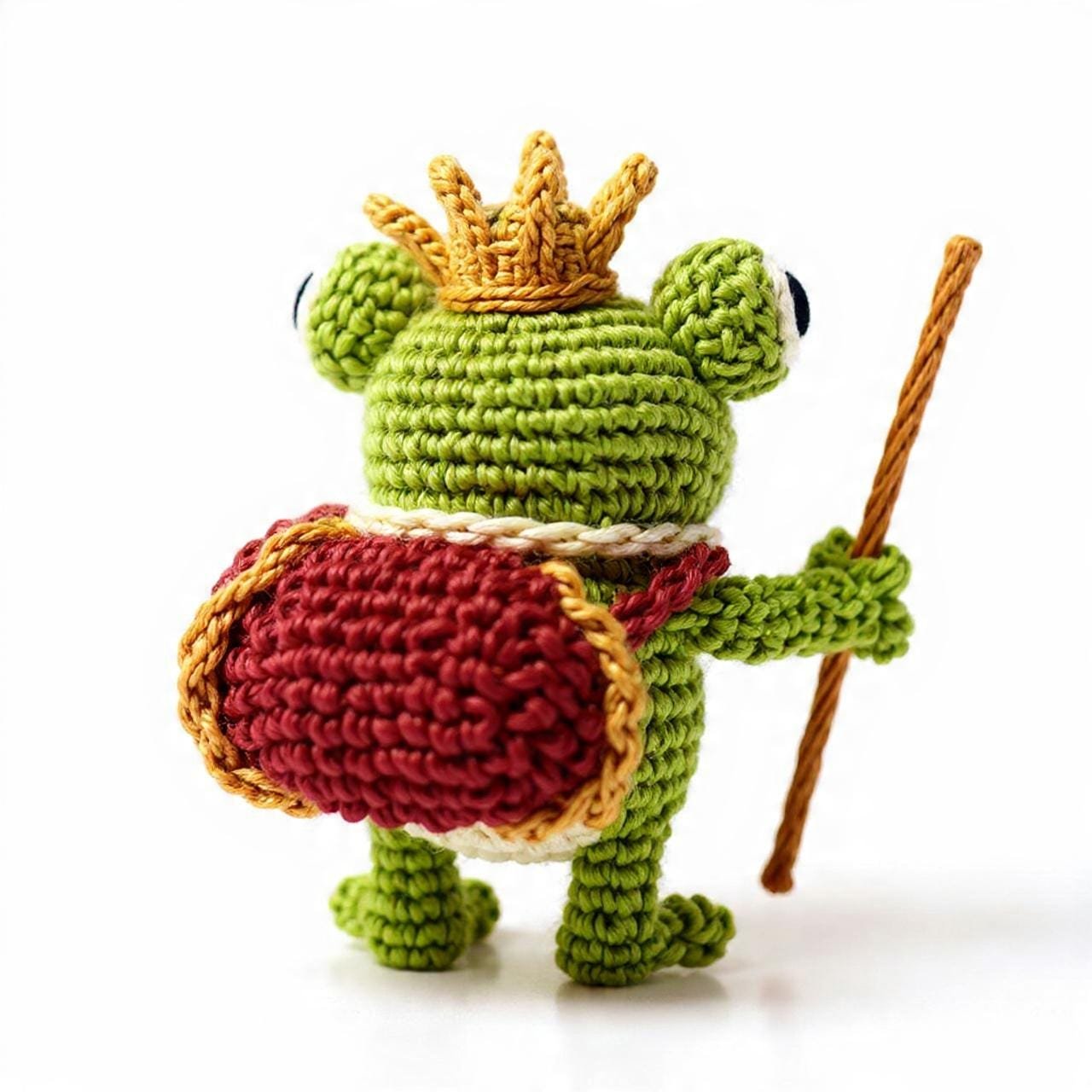 The Sovereign Crocheted Frog King| Amigurumi Frog Crochet | Beginner Friendly PDF Guide