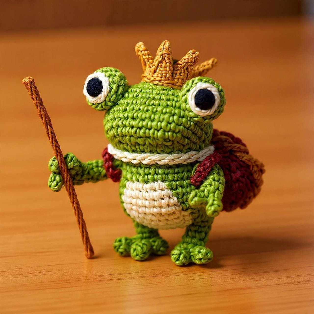 The Sovereign Crocheted Frog King| Amigurumi Frog Crochet | Beginner Friendly PDF Guide