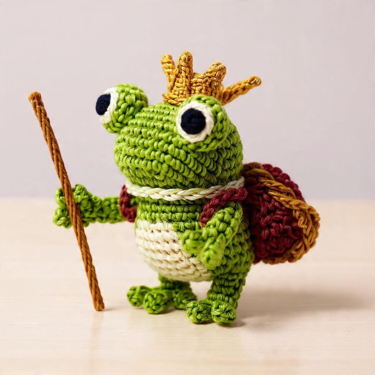 The Sovereign Crocheted Frog King| Amigurumi Frog Crochet | Beginner Friendly PDF Guide