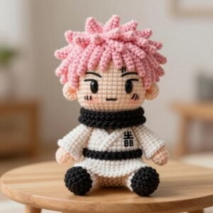 The Sukuna Pink-Curled Kimono Girl Amigurumi PDF Guide
