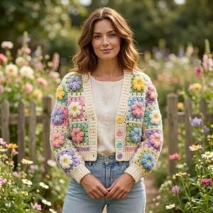 The Ultimate Beginner Flower Granny Square Cardigan PDF Guide