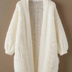 The White Cumulus Crochet Cardigan ,  Fluffy Cardigan Pattern Beginner Friendly PDF Guide