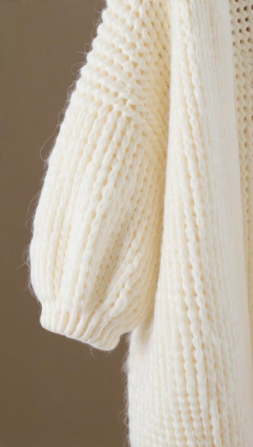 The White Cumulus Crochet Cardigan , Fluffy Cardigan Pattern Beginner Friendly PDF Guide