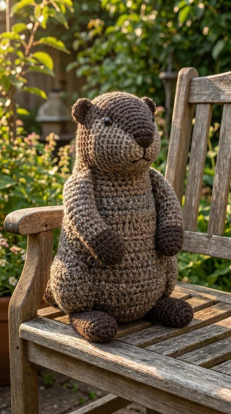 The Woodland Whispers Marmot: A Rustic Crochet Amigurumi PDF GUIDE