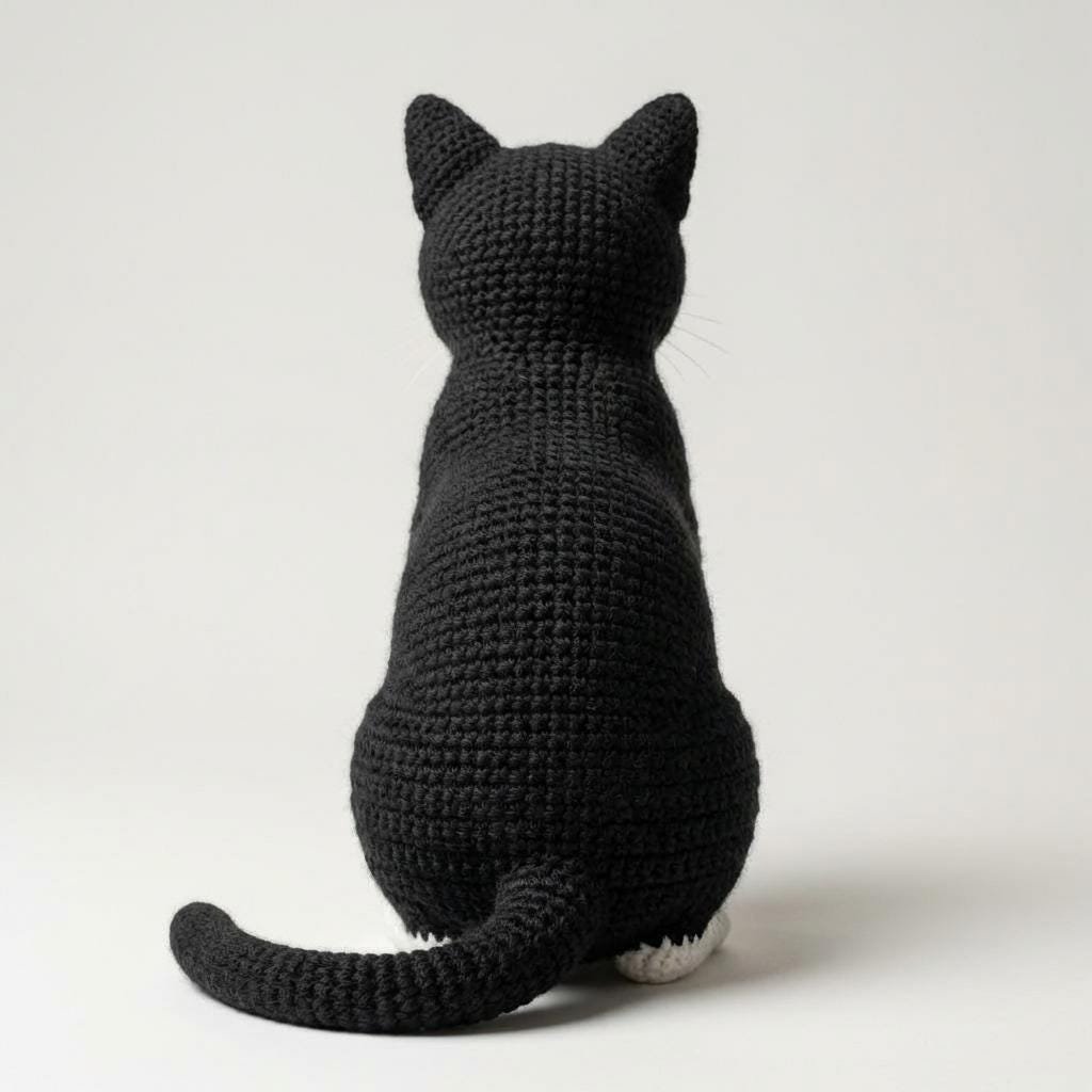Tuxedo Cat Crochet Pattern, Beginner Amigurumi PDF Toy Tutorial
